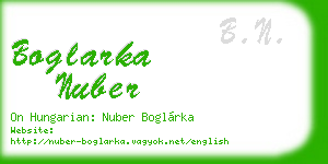 boglarka nuber business card