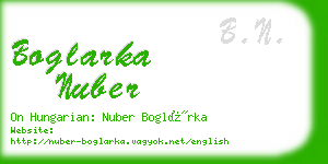 boglarka nuber business card